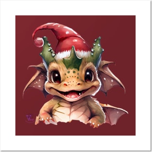 Santa Dragon Posters and Art